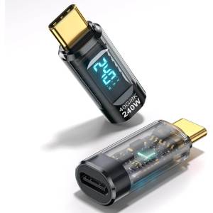 Techsuit USB-C адаптер за устройства с USB-C порт, 40Gbps, 8K@60Hz, PD240W - Techsuit adapter DataBoost (A23) (сив) (KF2355931)