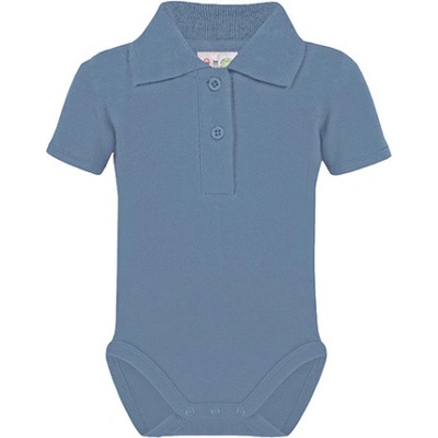 Link Kids Wear Detské body s golierom Babyblue