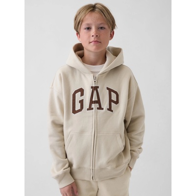 GAP dětská mikina s logem VintageSoft béžová – Sleviste.cz