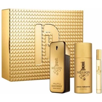 Paco Rabanne 1 Million EDT Spray 100ml + Deo Spray 150ml + EDT 10ml комплект за мъже