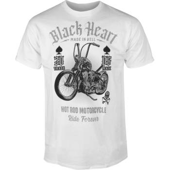 Black heart мъжка мото тениска BLACK HEART - RIDE FOREVER - White - 20906