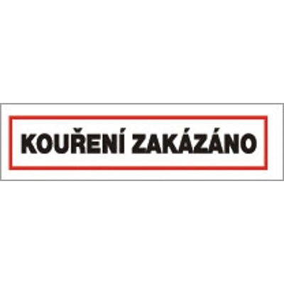 ČERVA Tabulka bezpečnostní - Kouření zakázáno 9903003199999