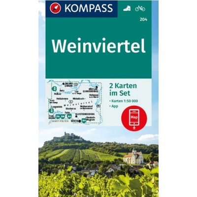 Weinviertel – set 2 map (Kompass č. 204) - turistická mapa