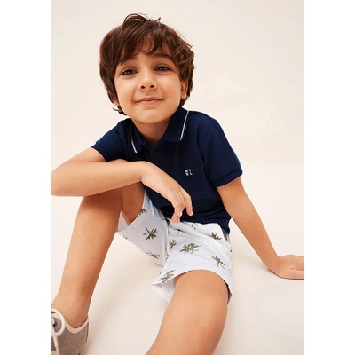Mayoral Комплект бермуди и поло тениска в тъмно синьо за момче Майорал