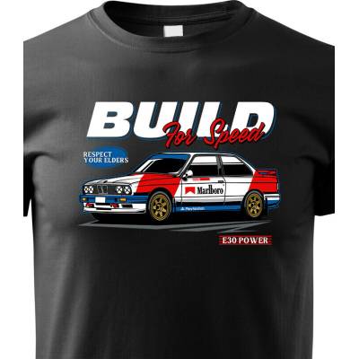 Dětské tričko Build for speed ČernáCanvas Dětské tričko Bezvatriko.cz 3130