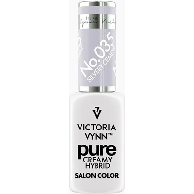VICTORIA VYNN Hybridní gel lak PURE CREAMY HYBRID 035 Silvery Cement 8 ml