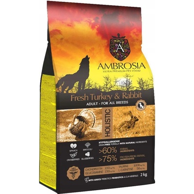 Ambrosia Sensitive Čerstvý moriak a králik 2 kg