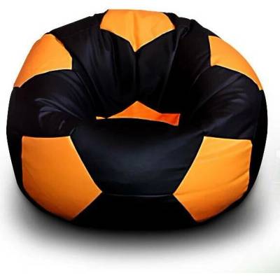Fitmania Fotbalový míč XXL 430L vzor 05 černo-oranžová