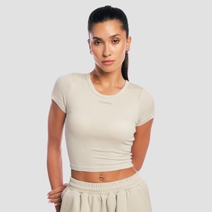 GymBeam Дамска къса тениска Aura Grey XL