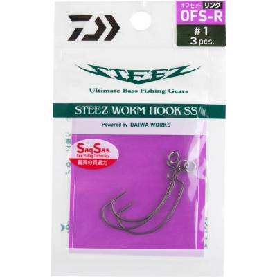 Daiwa STEEZ WORM HOOK SS OFS-RING vel.1 4 ks