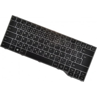 Fujitsu Siemens LIFEBOOK E744 klávesnice na notebook CZ/SK Šedá, S rámečkem, podsvícená