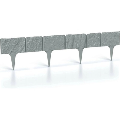 Prosperplast Záhradná palisáda Garden Stone 18,6 cm x 3,9 m sivá 5 ks