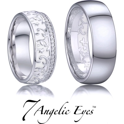7 Angelic Eyes Stříbrný pánský snubní prsten 037 Rhett