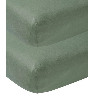 Meyco Žerzejové prostěradlo Forest green 60x120 2ks