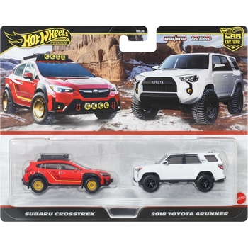 Mattel Игрален комплект Hot Wheels Car Culture - Subaru Crosstrek and 2018 Toyota 4Runner, 1: 64 (HBL96)