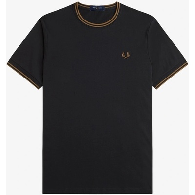 Fred Perry Тениска Fred Perry Twin Tipped T-Shirt - Black/Shade Q27