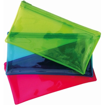 KARTON PP Obálka plastová se zipem DL neon růžová