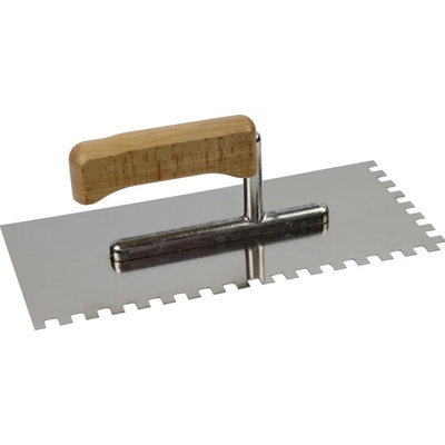 Hladítko nerez zub E8 PRO5 280x130x0.75mm dřev.ručka