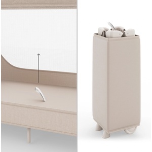 KinderKraft LEODY UP сгъваема бебешка кошара BEIGE