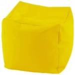 Pufrelax Пуф 80л. , Табуретка Куб - Yellow Quince, Перящ се калъф, Водоустойчив, Пълнеж от Полистиролни перли