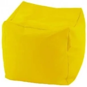 Pufrelax Пуф 80л. , Табуретка Куб - Yellow Quince, Перящ се калъф, Водоустойчив, Пълнеж от Полистиролни перли