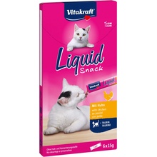 Vitakraft Cat Liquid-snack s kuřetem + taurin 6 x 15 g