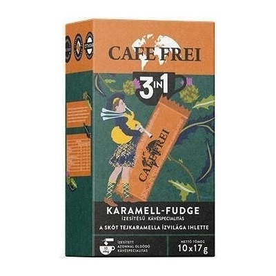 CAFE FREI Instantní káva Skotský karamelový fondán 3 v 1 10 x 17 g