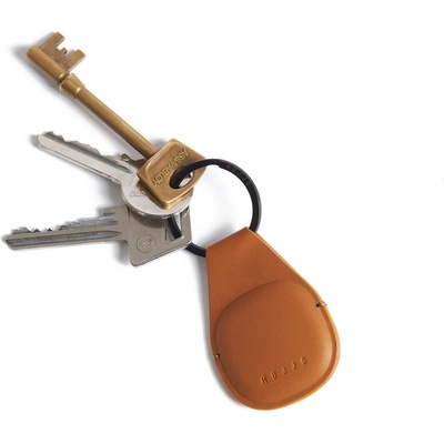 Mujjo Висококачествен ключодържател от естествена кожа за Apple AirTag - Mujjo Canopy AirTag Keychain (кафяв) (MUJJO-KY-001-TAN)