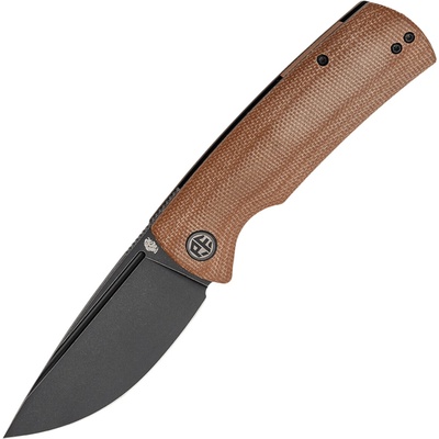 Petrified Fish PFP01 Beluga Black Stonewash K110 Hnědá Micarta PFP01KMW