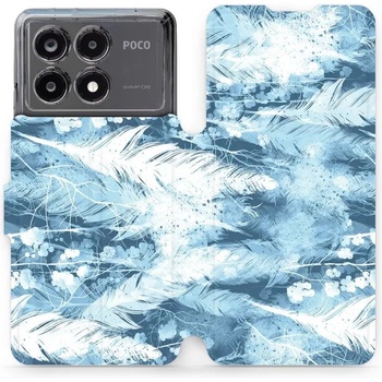 Mobiwear Xiaomi Poco X6 Pro 5G M058S Světle modrá horizontální pírka