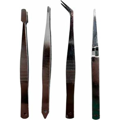 Pinzety, sada 4 ks, délka 105-120 mm (hobby sada) - MAGG