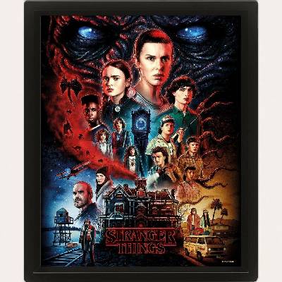 Pyramid International Zarámovaný obraz Stranger Things 4 - Vecna 3D