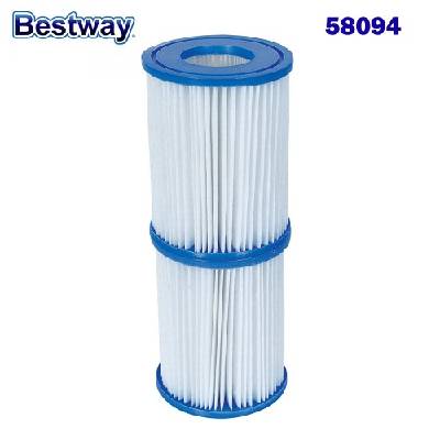 Филтър картушен тип II за филтърна помпа 58383, 2бр в к-т, 10.2x13.6см, Bestway 58094 (58094 II)