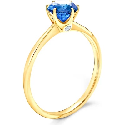 SAVICKI Годежен пръстен The Journey: злато, син сапфир