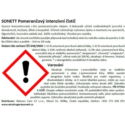 Sonett Pomerančový intenzivní čistič 10 l
