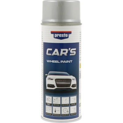 Presto Cars farba na disky v spreji 0,4 l strieborná
