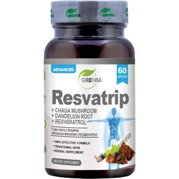 Grewia Resvаtrip + Chaga Mushroom + Dandelion Root + Resveratrol [60 капсули]