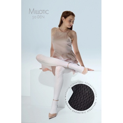 Knittex Dámské punčochové kalhoty Millotic 3D 50 DEN ecru