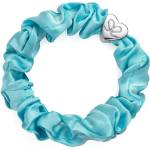 By Eloise London Silver Heart Silk Scrunchie цвят Turquoise