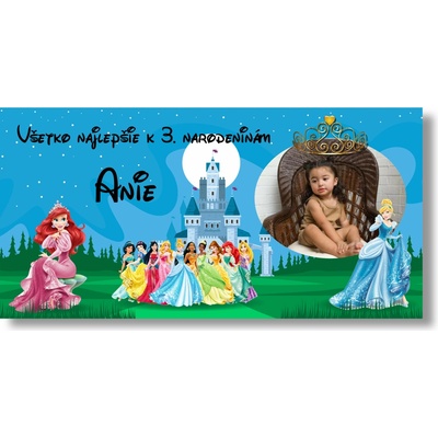 Personal Narodeninový banner s fotkou - Disney Princess Rozmer banner: 130 x 260 cm