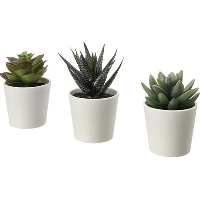 Ikea Umělá rostlina v květináč Sukulenty 3 ks, 12 cm