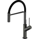 Omnires Vita baterie bucătărie pe picior brushed graphite / matt black (VI6350BLGR)