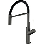 Omnires Vita стоящ кухненски смесител, brushed graphite / matt black (VI6350BLGR)