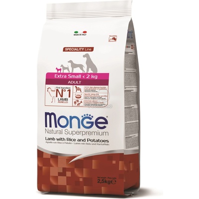 Monge Speciality Line Extra Small Adult суха храна за кучета - агнешко, ориз, картофи 2, 5 кг