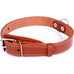 COLLAR Кожен нашийник за куче - 48-63см, 35мм - кафяво