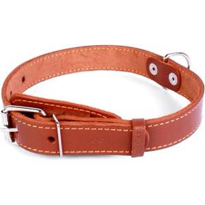 COLLAR Кожен нашийник за куче - 48-63см, 35мм - кафяво