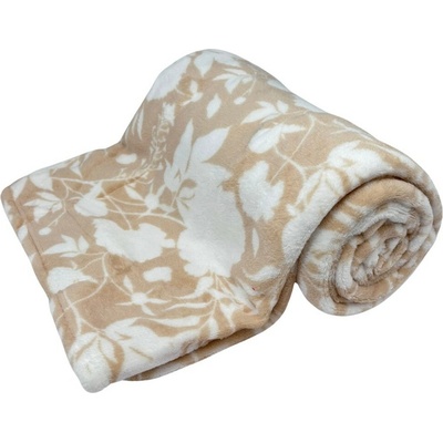 Home Elements Deka 220 GSM Tisk Béžové růže 150x200