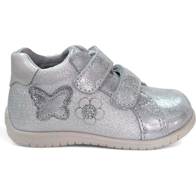 Dětská kotníková stříbrná s motýlkem