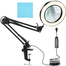 Izoxis 23893 Kosmetická lampa s lupou černá