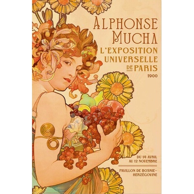 Plagát, Obraz - Alphonse Mucha - L'Exposition 1900, 61 × 91.5 cm